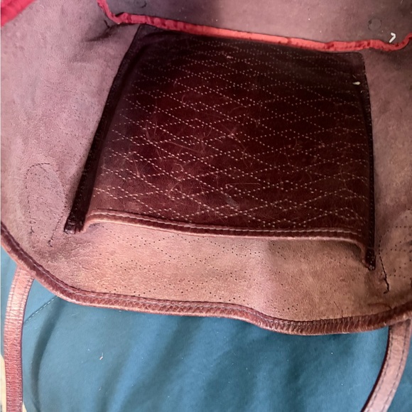 Used Vintage Maroon Leather Tote Bag - MZ Wallace - very few made - Picture 5 of 5